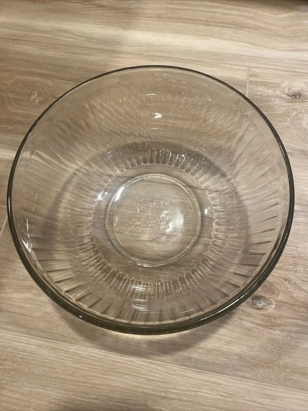 Pyrex Clear Glass 8.5” Ribbed Bowl 10 Cup 2.5 L #7403-S